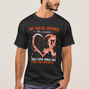 We Wear Pink For COPD Awareness Heart Ribbon T-Shirt