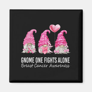 We Wear Pink Gnome Gnomies Breast Cancer Awareness Magnet