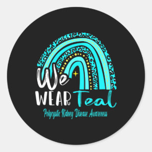 We Wear Polycystic Kidney Disease Awareness Classic Round Sticker