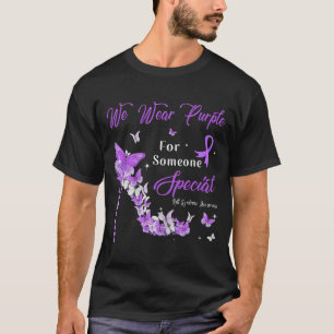 We Wear Purple Butterflies Rett Syndrome Awareness T-Shirt