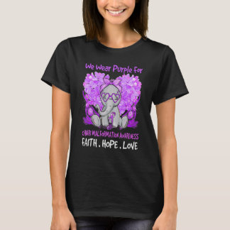 We Wear Purple Chiari Malformation Awareness Messy T-Shirt