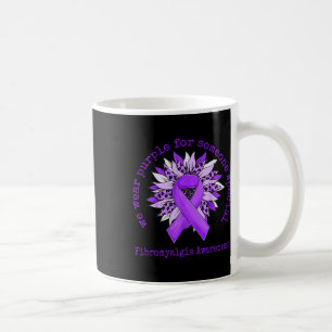 We Wear Purple Fibromyalgia Awareness Sunflower Le Coffee Mug