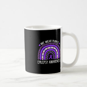 We Wear Purple Leopard Rainbow For Epilepsy Awaren Coffee Mug