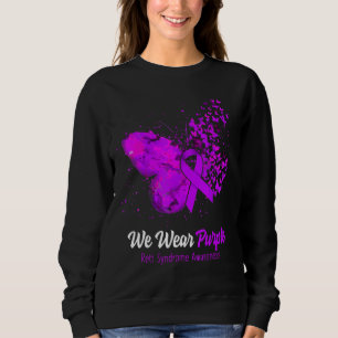 We Wear Purple Rett Syndrome Awareness Butterfly Sweatshirt