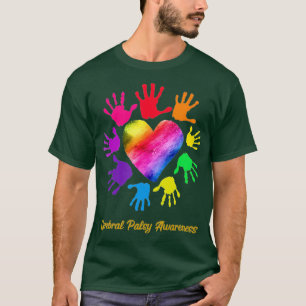 We Wear Rainbow Heart For Cerebral Palsy T-Shirt