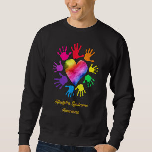 We Wear Rainbow Heart For Kleefstra Syndrome Aware Sweatshirt