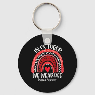 We Wear Red Dyslexia Awareness Month Dyslexia Boho Key Ring
