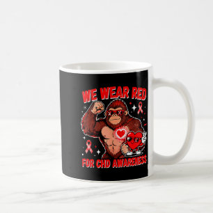 We wear red for chd awareness heart warrior suppor coffee mug
