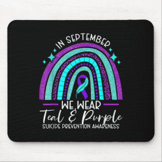 We Wear Teal & Purple Suicide Prevention Aware Mouse Pad