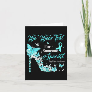 We Wear Teal Butterflies Polycystic Kidney Disease Card
