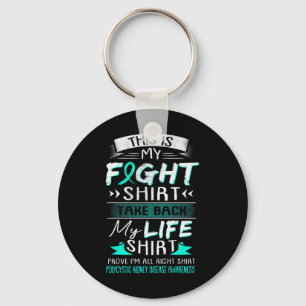 We Wear Teal Polycystic Kidney Disease Awareness R Key Ring