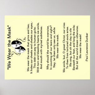 "We Wear the Mask" Poem Poster