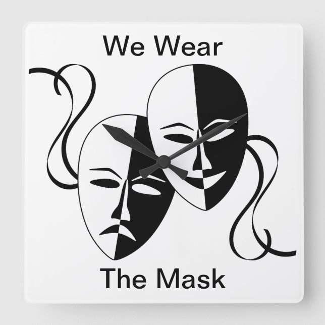 "We Wear the Mask" Poem Wall Clock (Front)