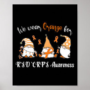 We Wear With Orange For RSD CRPS Awareness Poster
