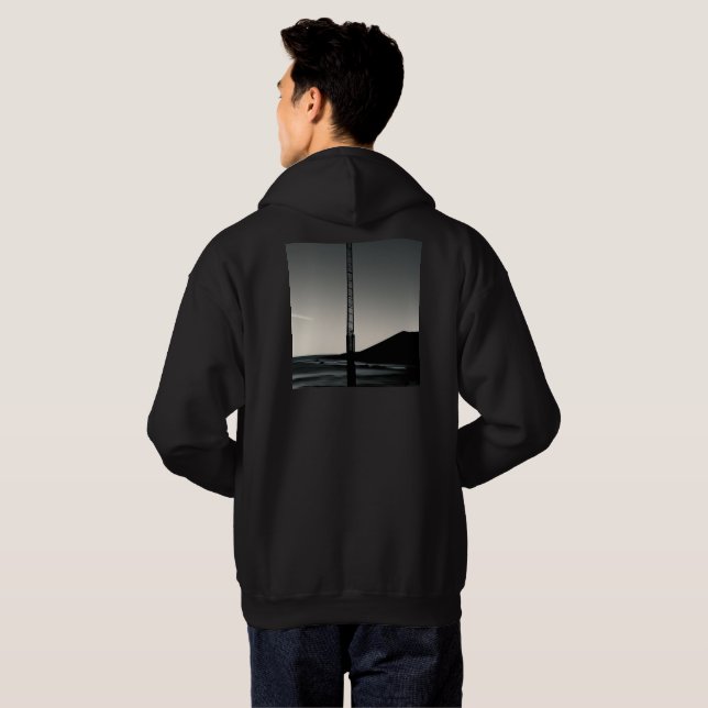  We Were Here men black hooded sweatshirt back (Back Full)