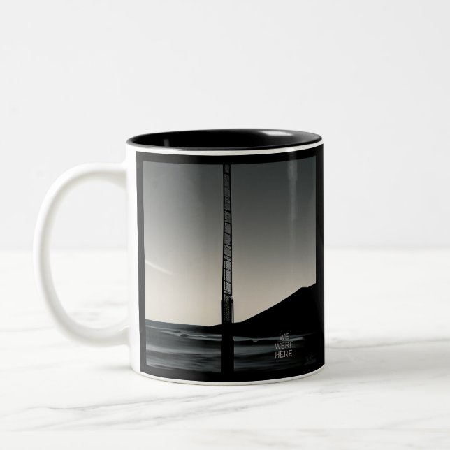 We Were Here w title black two tone mug (Left)