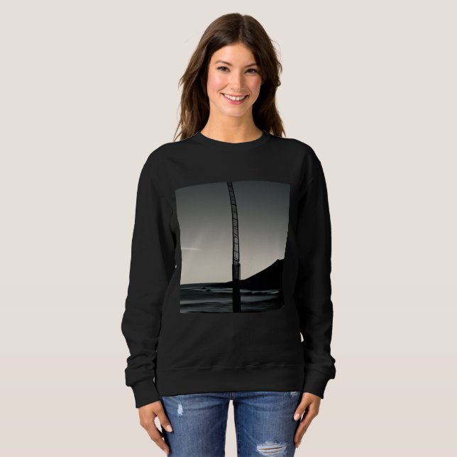  We Were Here women black sweatshirt (Front Full)