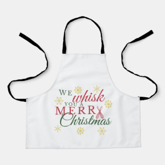 We whisk you a merry Christmas kitchen apron
