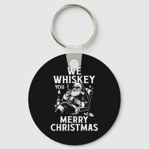 We Whiskey You A Merry Christmas, Whiskey Santa Ch Key Ring