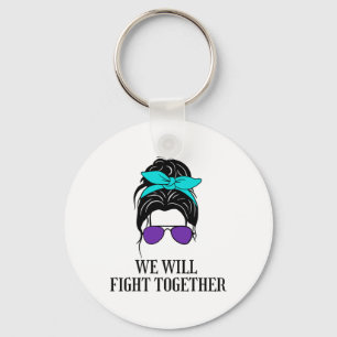 We Will Fight Together Suicide Prevention Awarenes Key Ring
