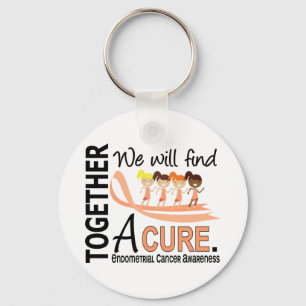We Will Find A Cure Endometrial Cancer Key Ring