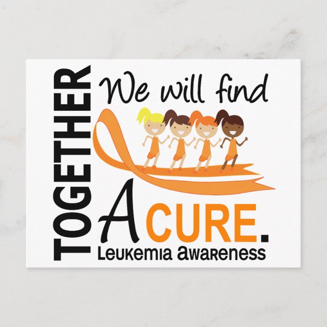 We Will Find A Cure Leukaemia Postcard (Front)
