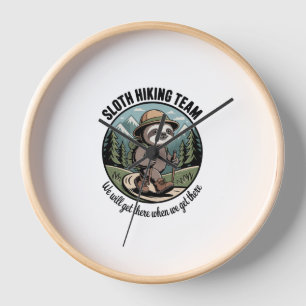 We Will Get There Eventually Sloth Hiker Clock