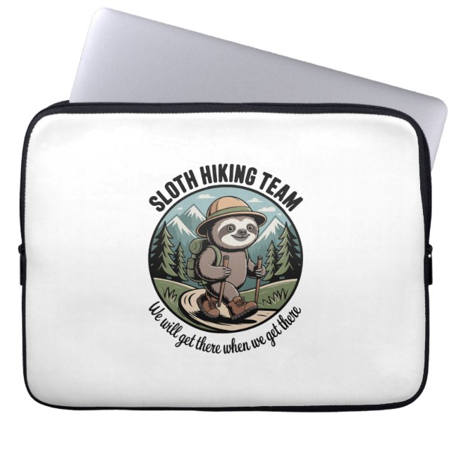 We Will Get There Eventually Sloth Hiker Laptop Sleeve (Front)
