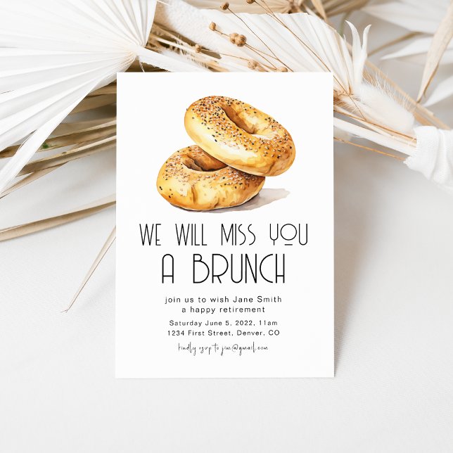 We Will Miss You A Brunch Retirement Brunch Invitation (Creator Uploaded)