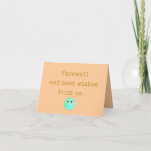 We Will Miss You> Farewell Card