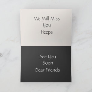 We Will Miss You  >  Farewell Cards