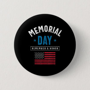 We Will Never Forget America Flag Stars Memorial D 6 Cm Round Badge