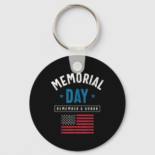 We Will Never Forget America Flag Stars Memorial D Key Ring