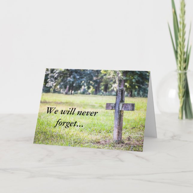 We Will Never Forget Memorial Sympathy Card (Front)