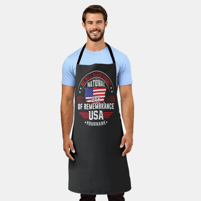 We Will Never Forget National Day of Remembrance Apron (Worn)