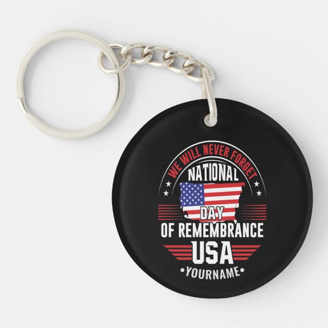 We Will Never Forget National Day of Remembrance Key Ring (Front)