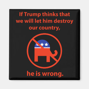 We Will Not Let Him Destroy Our Country Magnet