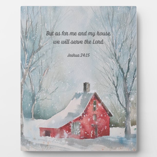 We Will Serve The Lord Bible Verse 8x10 Picture Plaque (Front)