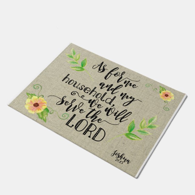 We Will Serve the Lord Doormat (Angled)