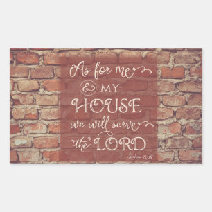 We Will Serve the Lord - Joshua 24:15 Rectangular Sticker