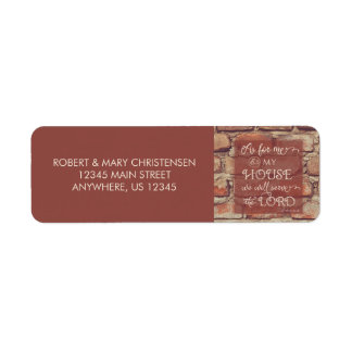 We Will Serve the Lord - Joshua 24:15 Return Address Label