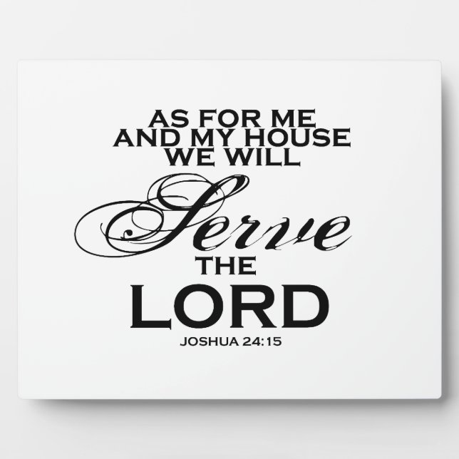 We Will Serve The Lord Plaque (Front)