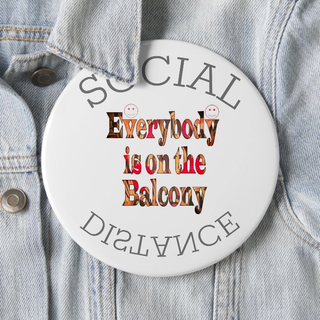 We Will Survive COVID-19: A Message of Resilience  6 Cm Round Badge (In Situ)