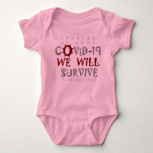 We Will Survive COVID-19 – Strength & Resilience Baby Bodysuit
