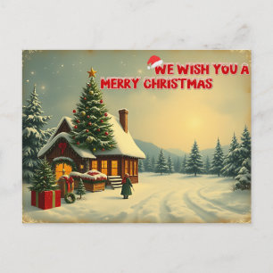 We wish a merry christmas - O12 Announcement Postcard