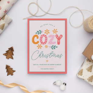We Wish You a Cosy Christmas Holiday Card