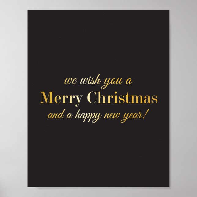 We wish you a Merry Christmas and Happy New Year Poster (Front)