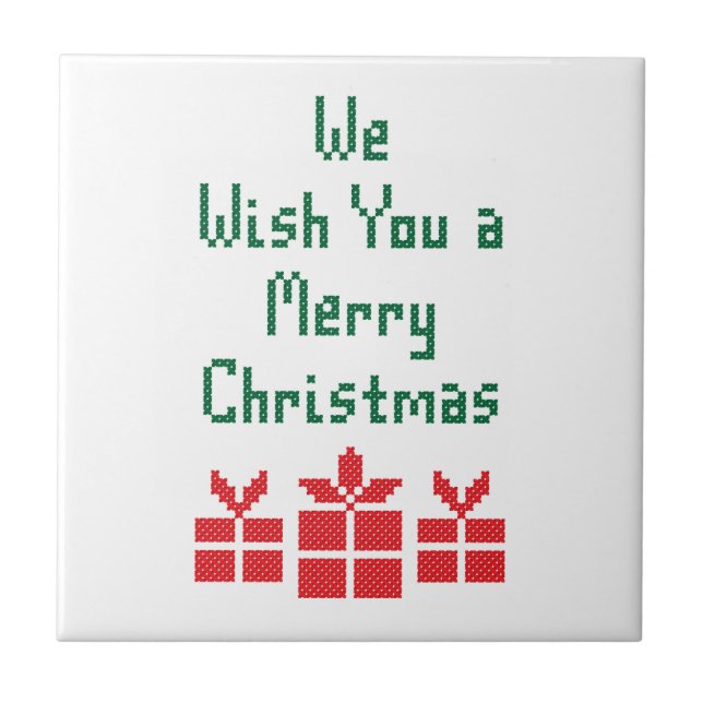 We Wish you a Merry Christmas Ceramic Tile (Front)