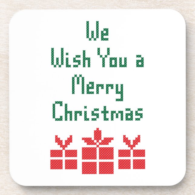 We Wish you a Merry Christmas Coaster (Front)