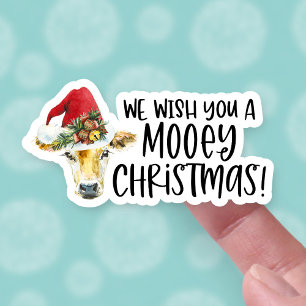 We Wish You a Merry Christmas Funny Cow Pun